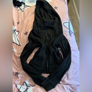 Black Ribbed Women's Sweater